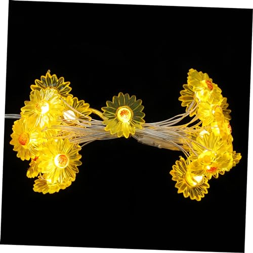 HOMSFOU Schnur Gänseblümchen-lichterketten Blumen Lichterketten Blumengirlandenlichter Blumengirlande Mit Lichtern Dekoratives Led-licht Fee Led-lampe Dreidimensional Chrysantheme Plastik von HOMSFOU