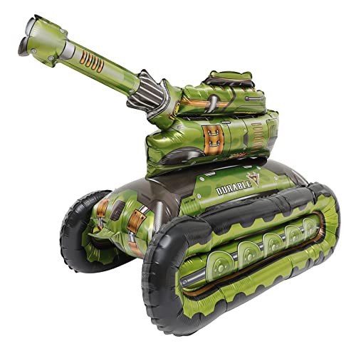 HOMSFOU Luftballons Der Verkehrspartei Themenballons Lkw-verzierung Tank-partyzubehör Camo-geburtstagsballons Geschenke Für Jungen Auto Geschenke Kind Aluminiumfolie Panzer Transport von HOMSFOU