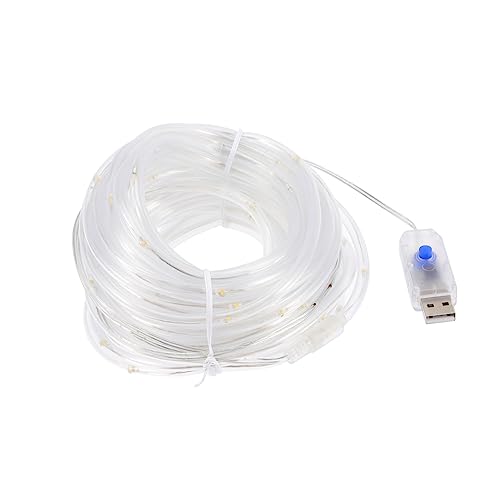 HOMSFOU Zeichenfolge Laternenpfahl led tube light led light tube Innendekorationslichter lichter kette LED-Lichtschlauch lichtröhre Lichterketten Dekorative Lichter Seil Licht Plastik Weiß von HOMSFOU