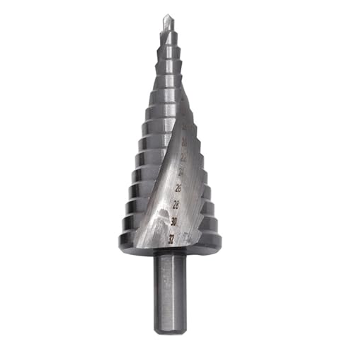 Metallbohrer | Taper Drill Diameter 4-32 Mm | Made of Hss | Universal Triangular Stufenbohrer | Peeling Drill Ideal for Metal,Wood,Plastic | 15 Levels Kegelbohrer(GRÖSSE:Silver) von HOMYY