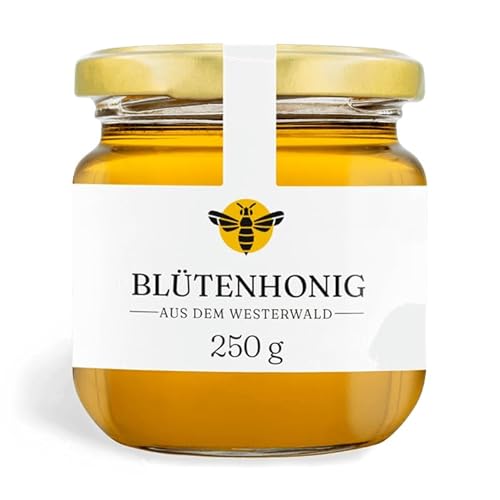 Honeystickers – Selbstklebendes Honigetikett für 250g Glas | Gewährverschluss | personalisiert | Aufkleber für Honig (Blumige Birgit) von HONEYSTICKERS.COM