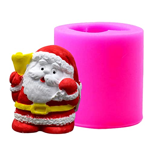 DIY Santa Claus Kerzenformen, 3D Weihnachts Kerzenform, Kerzengießform Silikonformen, Christmas Party Mold Form Seifengießform, für DIY Seife Schokolade Kerzenherstellung, Santa Claus von HONGECB