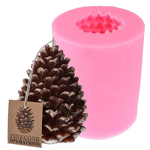 DIY Tannenzapfen Kerzenformen, 3D Weihnachts Kerzenform, Kerzengießform Silikonformen, Christmas Party Mold Form Seifengießform, für DIY Seife Schokolade Kerzenherstellung, Pine Cones von HONGECB