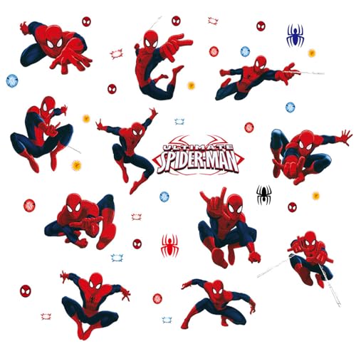 12 Spiderman-Wandaufkleber, 3D-Tapetenaufkleber für Kinder, kreative Wandaufkleber, Kinderzimmer, Schlafzimmer, Wohnzimmer, Kinderzimmer, Hintergrund, Wanddekoration, abnehmbare Glasaufkleber von HONGP