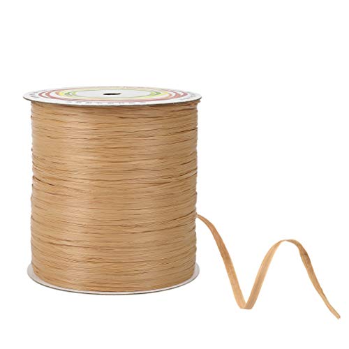 Bast Raffia Naturbast Craft Ribbon Bindebast für Festival Geschenkverpackung DIY Handwerk Weberei und Gärtnern 250M von HONGXIN-SHOP