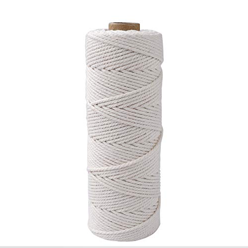 Makramee Garn Baumwollgarn Baumwollkordel für DIY Handwerk Basteln Wand Aufhängung Pflanze Aufhänger 2 mm x 100 m von HONGXIN-SHOP