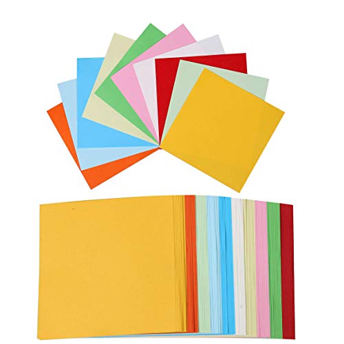 Origami,Buntes Papier Bunte Faltpapier 100 Blätter für Kinder DIY Handwerkt Basteln Home Party Dekoration Bastelprojekte 15cm von HONGXIN-SHOP