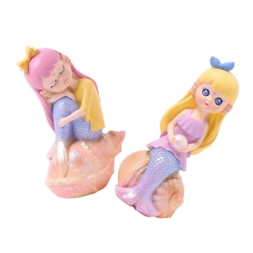 HONITANO 2 Stück Kreative Meerjungfrau Kuchendekoration Resin Figuren für Kuchen und Desserts Backzubehör für Festlichkeiten und Tortenanlässe Tischdeko HONITANO 2 Stück Kreative Meerjungfrau Kuchendekoration Resin Figuren für Kuchen und Desserts Backzubehör für Festlichkeiten und Tortenanlässe Tischdeko von HONITANO