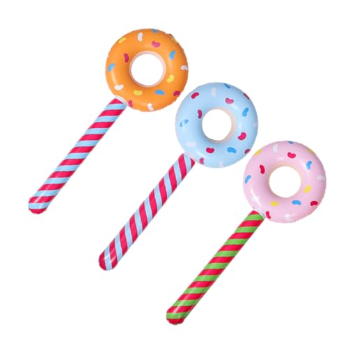 HONITANO 3 Stück Aufblasbares Donut- Donut-party-dekorationen Aufblasbarer Donut Donut-ballon Süßigkeiten Ballons Riesige Süßigkeitendekorationen Donut Aufblasbar Pvc von HONITANO