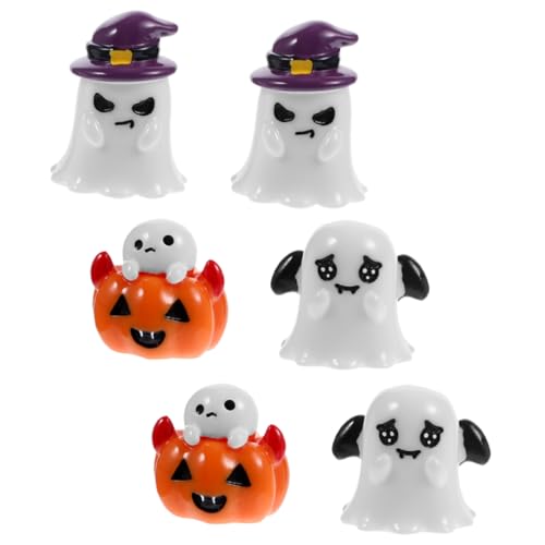 HONITANO 6 Stücke Mini Geister Statue Harz Halloween Ornament Für Dekorationen HONITANO 6 Stücke Mini Geister Statue Harz Halloween Ornament Für Dekorationen von HONITANO