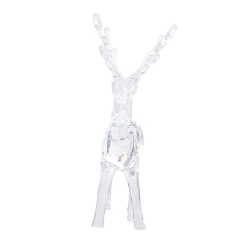 HONITANO Elchverzierung acryl Rentier deko Figur Weihnachtsfeier Deko Rentier Dekoration Festliche Dekoration Rentierfiguren Rentier-Ornamente Rentier-Figur Hirschfiguren Transparent von HONITANO