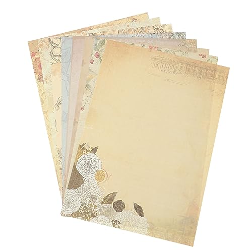 80st Vintage Briefpapier Bedrucktes Notizpapier Vintage-papier Briefpapier Bedrucken Jahrgang Stationär Briefumschläge Aus Briefpapier Pergamentpapier Zum Schreiben Schreibpapier HONMEET von HONMEET