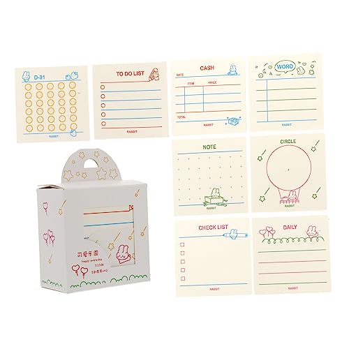 HONMEET 1 Notizsatz Notizblöcke scrapbooking zubehör Scrapbooking-Zubehör Handliche Notizzettel notizblock mini farbige Aufkleber klebrig Haftnotizen Memo-Aufkleber Notiz für Planer Papier von HONMEET