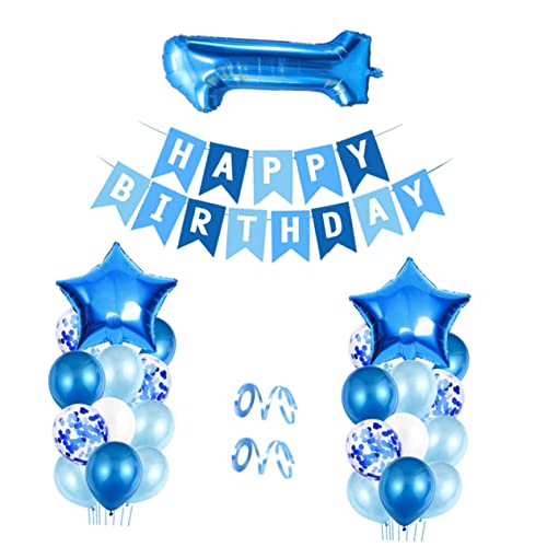 HONMEET 1 Satz Ballon Zum Geburtstag-banner Szenenlayout-sprechblasen Geburtstagsparty Liefert Emulsion von HONMEET