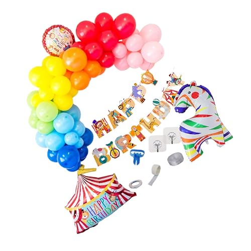 HONMEET 1 Satz Dekorative Luftballons karneval luftballons dekoration Bogenset für Partyballons Pferdeballon Zirkuszelt buchstaben ballons Partyschmuck Ballons in Regenbogenfarben Colorful von HONMEET