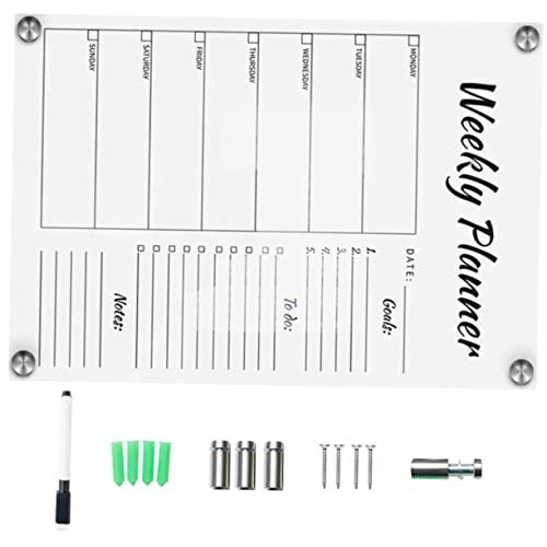 HONMEET 1 Satz Nachrichten Schreibbrett Notiztafel Fürs Büro Memoboard Für Studenten Praktische Notiztafel Wochenplan-anzeigetafel Büro-notizblock Wochenplan Memoboard Transparent Acryl von HONMEET