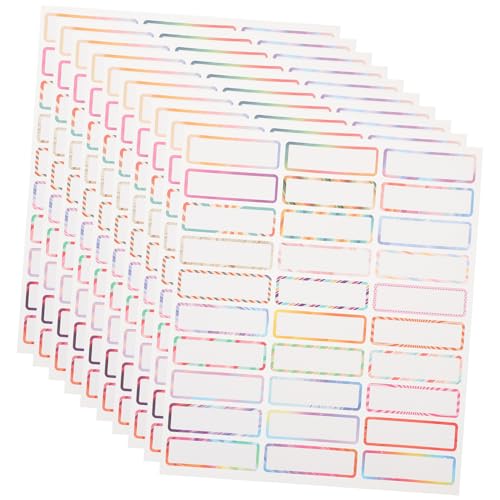 HONMEET 10 Blätter Wasserfester Namensaufkleber Vinyl-Aufkleberpapier ist Aufkleber bedruckbares Aufkleberpapier name labels for school etikett Aufkleber-Tags Namensschild-Aufkleber von HONMEET