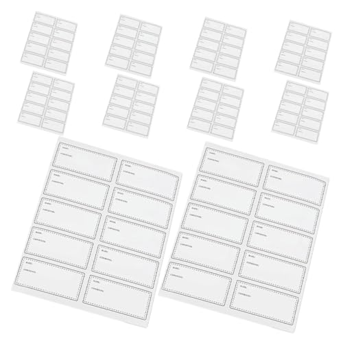 HONMEET 10 Blatt Handgeschriebene Lebensmitteletiketten Wiederablösbare Notiz Datumsetiketten Für Flaschen Und Gläser Bunte Aufkleber Zur Individuellen Kennzeichnung Der Küche von HONMEET