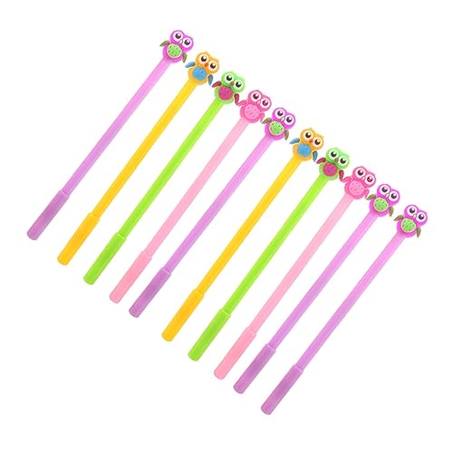 HONMEET 10 Stk Stift unterschreiben schreibwaren kiddibuzz kettelstifte cutie tuchent Cartoon-Tintengelstift Cartoon-Gelstift schreibender Gelstift Briefpapier schreiben Kopf aus Silikon von HONMEET