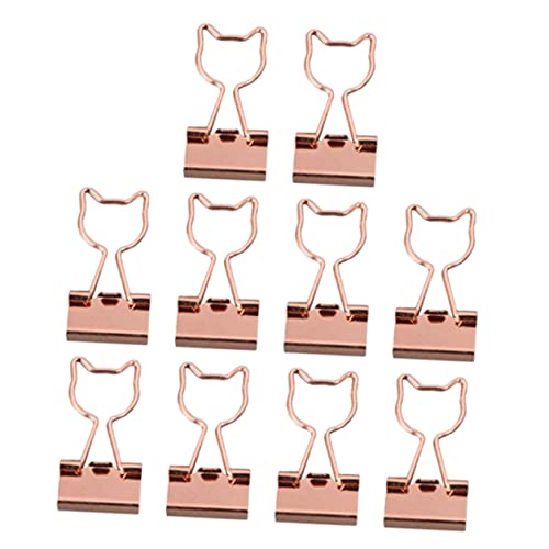 HONMEET 10st Büroordner Dekorative Papierklammern Heftklammern Büromappen Klemmklemme Für Binder Binderklammern Clip Roségoldene Papierklammern Schulmappenclip Büroklammer Metall Rose Gold von HONMEET