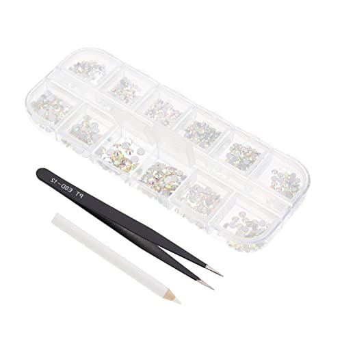 HONMEET 12er Set Nagelkunst Dekorationen Glitzernde Rhinestones Für DIY Maniküre Perfekte Nail Art Schmuckaccessoires Für Kreative Nageldesigns von HONMEET