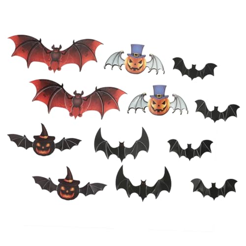 HONMEET 12st Halloween-wandaufkleber Fensteraufkleber Halloween-Fledermaus-wandtattoos Halloween-fensterfolie Fledermaus-wandaufkleber Fledermäuse Wandtattoo Halloween-wanddekorationen PVC von HONMEET