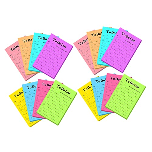 HONMEET 16 fluoreszierendes Papier sticky notes book write board erinnerungsbuch Haftnotizbuch nootbook einfache Notizblöcke Planen Sie Haftnotizen Home-Memo-Aufkleber Büro-Memo-Aufkleber von HONMEET