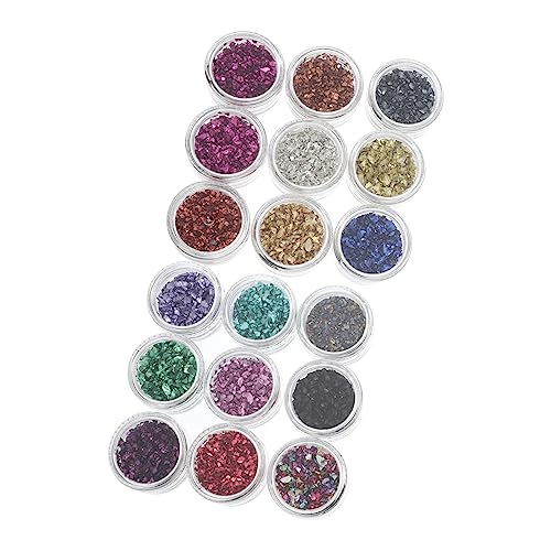 HONMEET 18 Kartons Nagel Glas Kies diy nails false nails nailkndy augenbrille glasees pinzetten glänzende Nageldekoration Glitzer-Maniküre-Charme glänzende Nagelsticker Nagelkunst-Anhänger von HONMEET