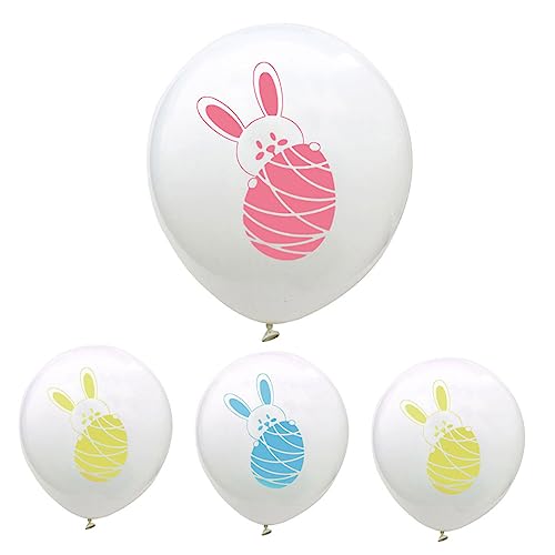 HONMEET 18 Teiliges Set Bunte Latex Und Aluminiumfolie Luftballons Für Ostern Bedruckte Ballons Einfarbige Ballons Herz Ballons Stern Ballons von HONMEET