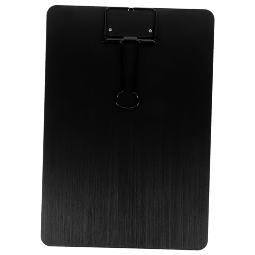 HONMEET 1Stk A5 Notiz Klemmbrett Stahl Mini-Notizblock Low-Profile-Zwischenablage Bindemappen clipboard pinnwand metall Schreibschiene Pappe Klemmbrett Edelstahl Black von HONMEET