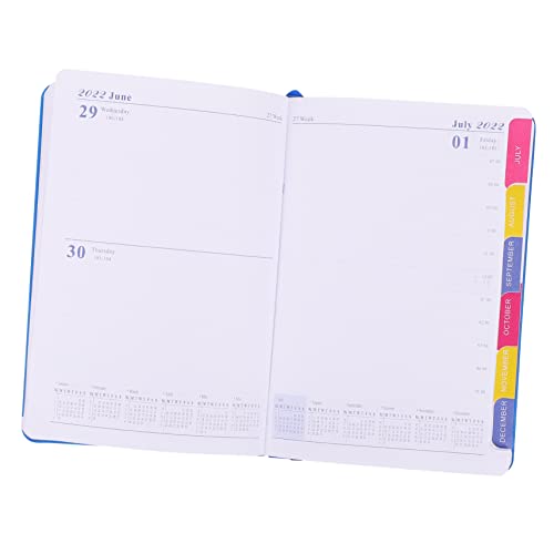 HONMEET 1Stk Agendabuch 2022 schülerkalender auftragsbuch memoboard notizhalter die organizer Kalender-Notizbuch Zeitplan-Notizblöcke Notizblöcke planen Notizblock schreiben Papier Blue von HONMEET