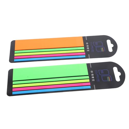 HONMEET 2 Kisten Haftnotiz farbige Etiketten Lesezeichen tragbare Markierungsstreifen Neon klebrige Buchregisterkarten bookmarks book marks komfortabel Haushaltssatzmarker das Haustier von HONMEET