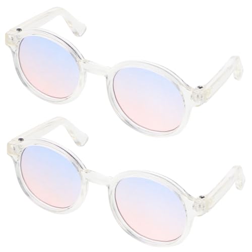 HONMEET 2 Paar Puppe Mini-Brille Minibrille für Puppe kleine Puppenbrille Puppe Verkleidet Brille Puppenbrillen Sonnenbrille dekorative Puppenbrille Mini-Brillen-Requisiten Plastik von HONMEET