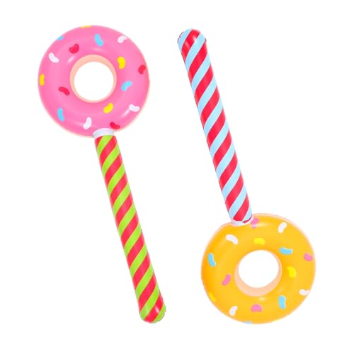 HONMEET 2 Stück Aufblasbares Donut Spielzeug Pvc Ballon Ornament Entzückender Donut Ballon Party Dekoration Ballon Für Dekor Donut Ballons Für Mädchen Geburtstag Donut Ballon von HONMEET