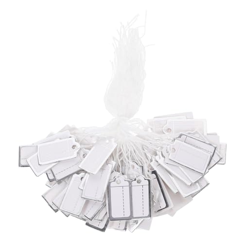 HONMEET 200st Etiketten Zum Aufhängen Aus Papier Preisschilder Für Schmuck Preisschilder Aus Papier Aufkleber Für Preisschilder Beschreibbare Mini-display-tags Papieranhänger Silver ， von HONMEET