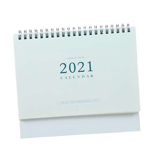 HONMEET 2021 Schreibtischkalender Süßer Tischkalender Die Büroeinrichtung Schreibtischspule Diy Notizblock Tischkalender-planer Jährlicher Agenda-organisator Desktop-staffelei Papier Blue von HONMEET