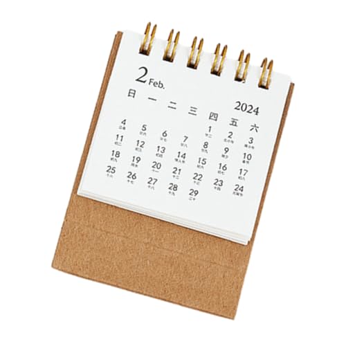 HONMEET 2024 Deko Staffelei Kalender Aus Papier Täglich Stehender Kalender Desktop-kalender Mini-kalender Standkalender Planer Kalender Tischkalender Doppelspule Aus Metall von HONMEET