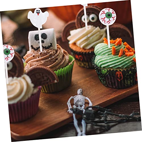 HONMEET 20st Kucheneinsatz Kuchen Verzieren Kuchendekorationen Für Halloween-partys Cupcake-topper Dekorative Topper Für Kuchen Geburtstag Cupcake Dekore Cupcake-kapazitäten Weiß Harz von HONMEET