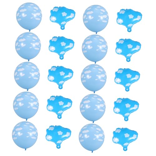 HONMEET 20st Partydekoration Babyparty-wolkenballons Wolkenballons Für Party Ballons Dekorationen Wolkenballons Dekor Party-dekorationsballons Geburtstag Wolkenballons Aluminiumfolie Blue von HONMEET