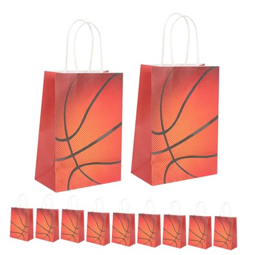 HONMEET 24 Stück Basketball Party Geschenktüten Tragetaschen Basketball Partytüten Verpackungsbeutel Basketball Geschenktüten Papiertüten Basketball Leckerli Taschen Für Team von HONMEET