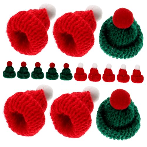 HONMEET Weihnachtsmützen Für Flaschen Niedliche Strickmützen Und Als Weihnachtsdeko Für Weinflaschen Puppen Und Festliche Anlässe von HONMEET