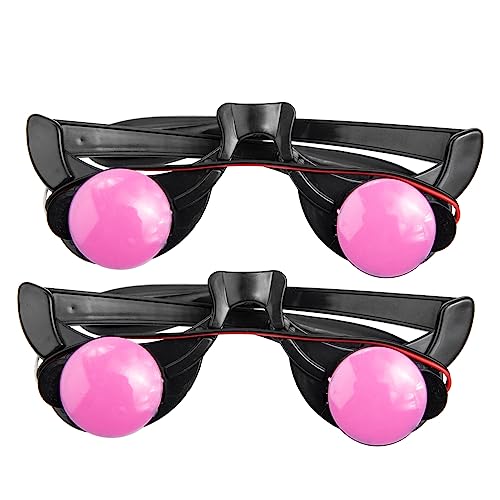 HONMEET 2St Clown-Brille Halloween Brillen leuchtbrille Clownbrille leuchte Brillen partygläser Party-Bar-Brille Kinderbrille schnapsgläser Halloween-Party-Brille Partybrille Knopfbatterie von HONMEET