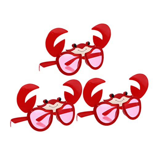 HONMEET 3st Krabbengläser Neuheitsbrille Sommer-strandparty-dekorationen Gefälligkeiten Für Strandpartys Lustige Brille Hawaiianische Luau-brille Sonnenbrille Kind Plastik Modellieren von HONMEET