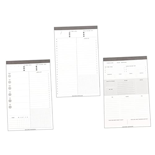 HONMEET 3st Notizbuch Schreibtischkalender Zeitplan-notizblöcke Der Büro-notizblock Tagebuch Wochenplaner Kalender Notizblock Für Den Schreibtisch Tagesplan Notizblock Zeitplaner Papier von HONMEET