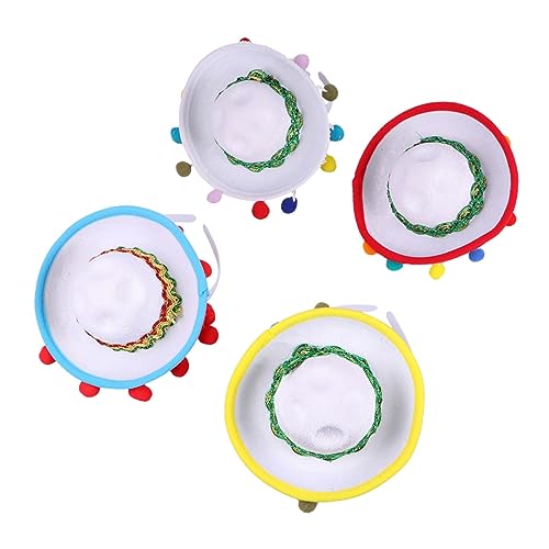 HONMEET 4 Stück Sombrero Mexikanisches Stirnband Haarschmuck Für Mexikanische Partys Hut Für Kinder Festlicher Strohhut Mexikanischer Hut Stirnband Cinco De Mayo Fiesta Stirnband von HONMEET