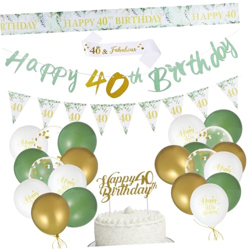 HONMEET 40 Jahre Happy Birthday Banner Lustige Geburtstagsdekoration Für Die Tür Stoffbanner Für Die Geburtstagsfeier Perfekte Deko Für Büro Und Feierlichkeiten von HONMEET