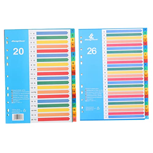 HONMEET 46 Loseblatt-indexseite Index Klassifizierter Etiketten Notebook-tab-teiler Loseblatt-marker Notizblock-trennlaschen Notizblock-tabs Abnehmbare Aufkleber Plastik Colorful von HONMEET