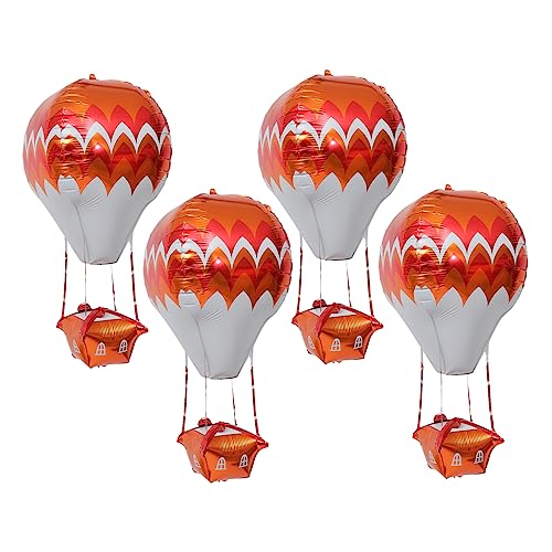 HONMEET 5 Stück 4D Aluminiumfolien Ballon Ballon Party Ballon Heißluftballon Form Aluminiumfolie Heißluft Metallic Ballon Babyparty Ballons Metallische Luftballons Aluminiumfolie von HONMEET