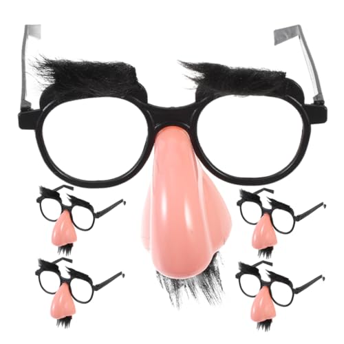 HONMEET 5 Stück Halloween Lustige Requisiten Dekorativer Schnurrbart Mit Brille Brille Und Schnurrbart Für Party Kreativer Bart Und Brille Cosplay Mann Zubehör Bart Brille Ornament von HONMEET