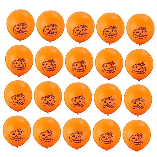 HONMEET 50 Stück Halloween-Ballon halloween costume halloween kleidung susseskeiten halloween Partyballon Zubehör für Partydekoration Ballonverzierungen Latexballon Emulsion Orange von HONMEET